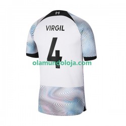 Camisola Liverpool Virgil 4 Homem Equipamento Segundo 2022-2023 Manga Curta
